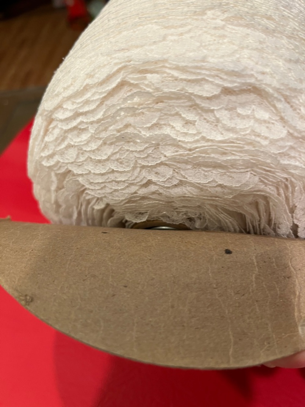 Ivory Lace Trim Ribbon - Delicate Floral Edge - Picture 4 of 4